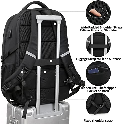 WENIG Laptop Backpack,Extra Large Business Travel Work Computer Rucksack with USB Charging Port