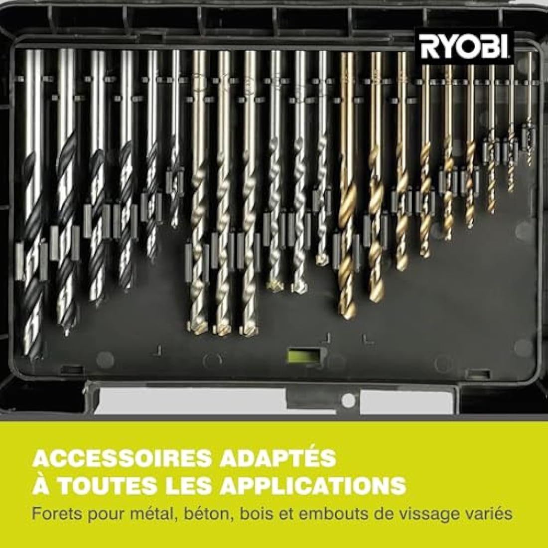 Ryobi bit and Drill Set 60 Pieces RAK60DDF (Accessory Set for Drilling and screwing)