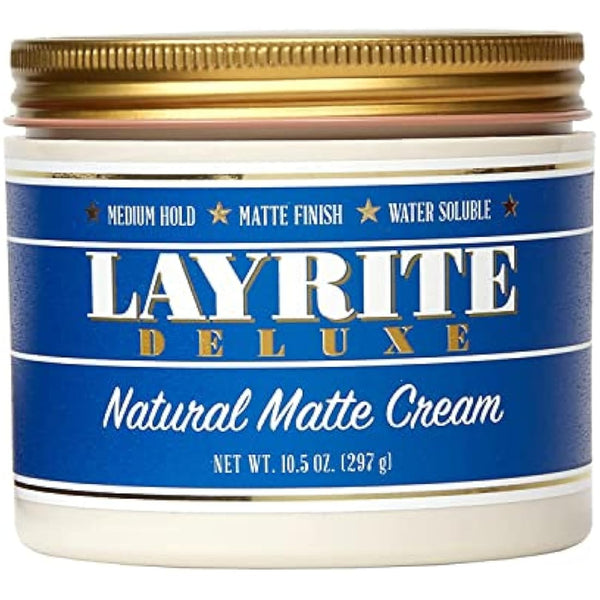 Layrite Natural Matte Cream 297g | Medium Hold | Water Soluble | Matte Finish