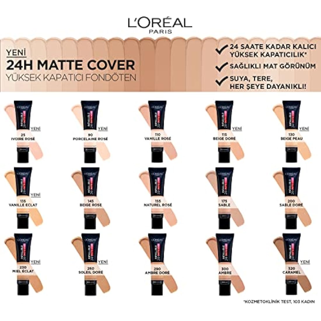Infaillible 24H Matte Cover Foundation N. 290 Ambre Dor