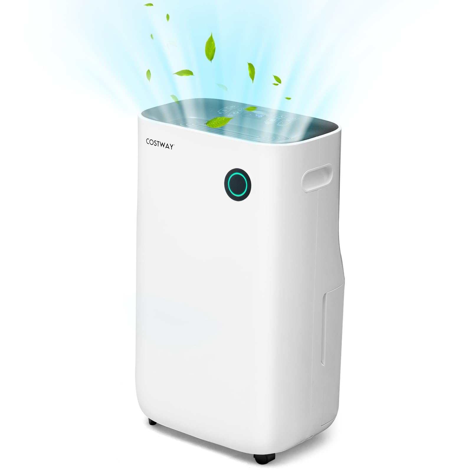 COSTWAY 40L/Day Dehumidifier with 5 Modes, 2 Speed, 3-Color Indicator Light, 6.5L Water Tank, Sleep Mode, Continuous Drainage, Laundry Drying & Auto Defrost Function for Home Damp (40L)