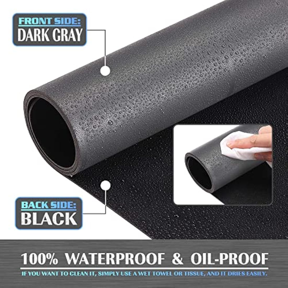 K KNODEL Large Office Leather Desk Mat, Mouse and Keyboard Pad, Computer and Laptop Mat, Desktop Protector and Cover, Writing Pad and Blotter (80x40cm, Dark Gray)