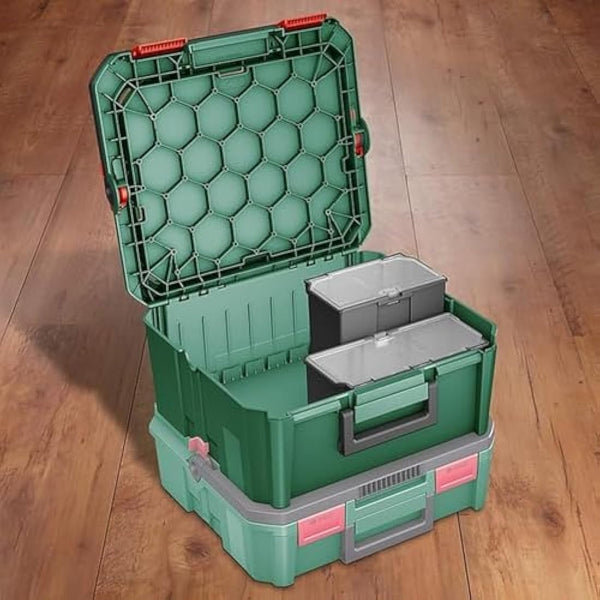 Bosch Tool Box (for Bosch Power Tools, SystemBox |Size M, Compatible with Bosch Accessory Box Small and Medium, in Sleeve)