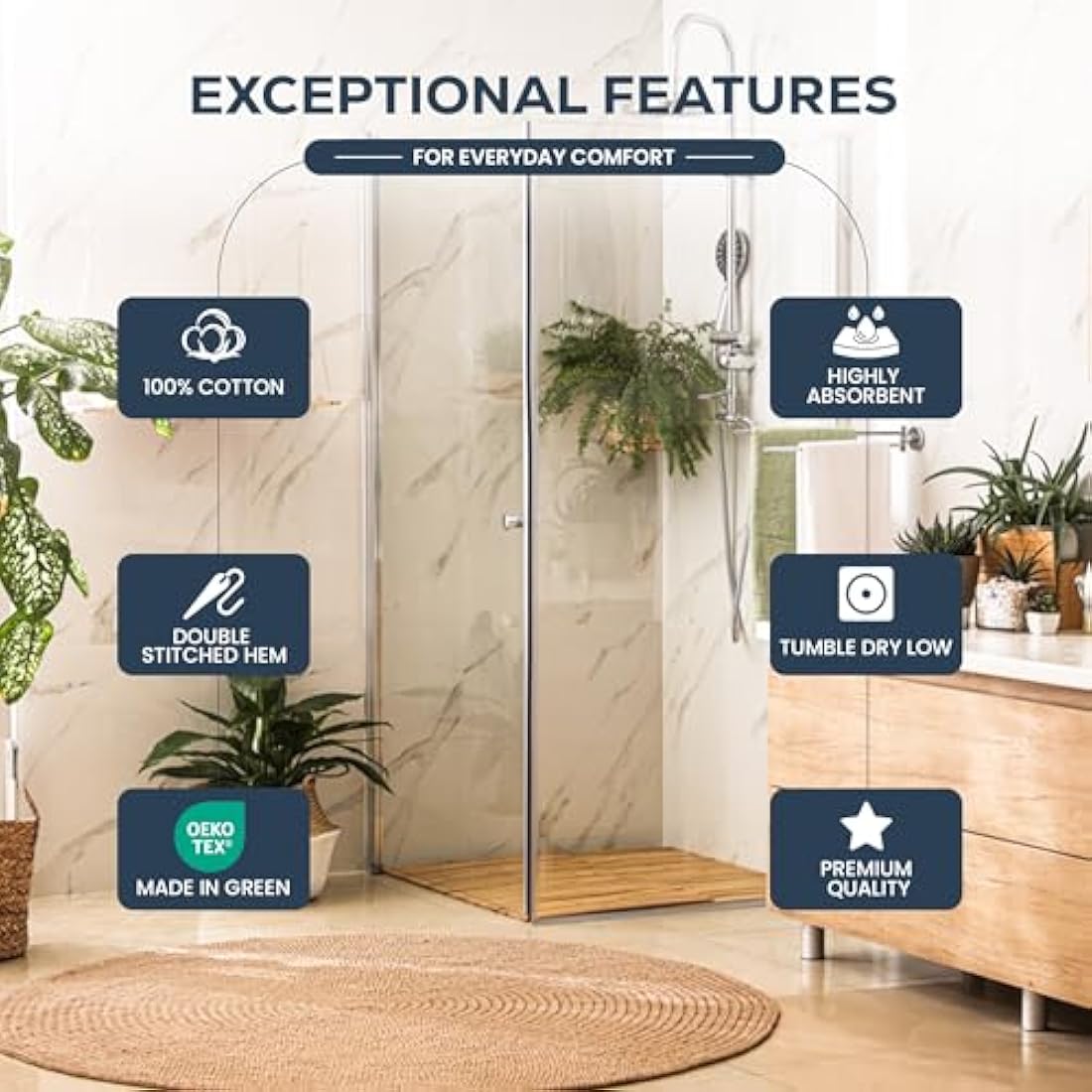 Utopia Towels - Cotton Bleach Proof Salon Towel (16x27 inches) - Bleach Safe Gym 100% Cotton Hand Towel (24 Pack, Black)