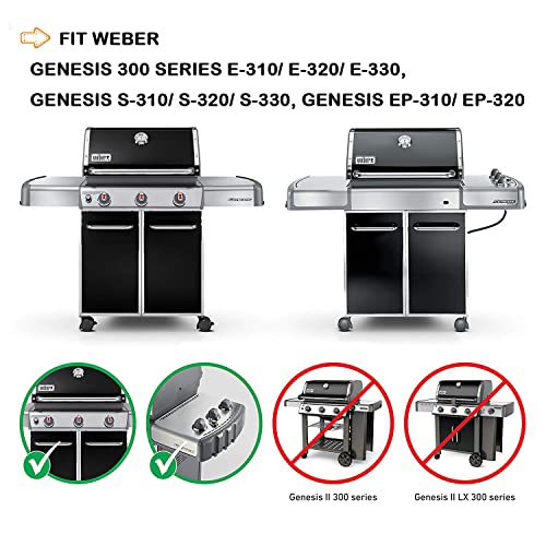 Vnierxful 7524 7528 49.53CM Cast Iron Cooking Grates for Weber Genesis E-310/ E-320/ E-330, Genesis S-310/ S-320/ S-330, Genesis EP-310/ EP-320/