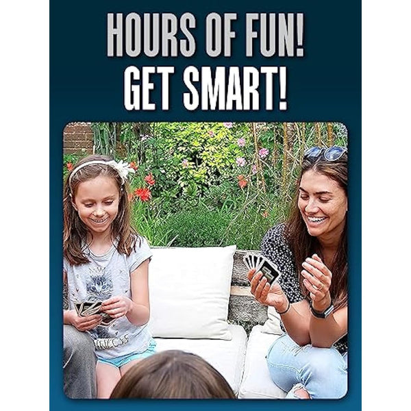 SMART CARDS Trains, Gift, Stocking Filler, Travel Card Game, 7 games in 1, Pairs, Snap, Trumps, Rummy, Memory Quiz, Trivia, Age 5+, 1-8 Players