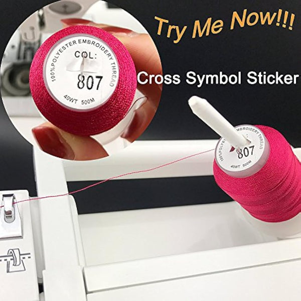 New brothreads 63 Brother Colors 100% Polyester Machine Embroidery Thread Kit 500m - Compatible for Home-Based Embroidery Sewing Machine