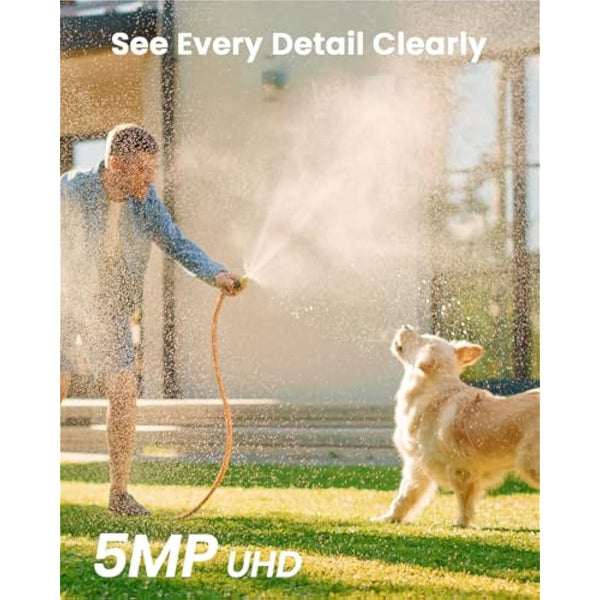 AOSU 3K Solar Camera Outdoor Wireless – 5MP Security Camera, Motion & Human Tracking, 360° PTZ, Zoom & Wide View, Color Night Vision, Two-Way Talk, WiFi, Solar Panel Powered, Alexa