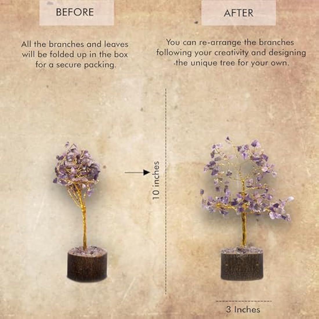 Wonder Care Amethyst Crystal Tree for Home Decorations Crystals and Healing Stones Witchy Room Crystal Decor Tree Crystal Gifts Gem Tree Christmas Tree Stands for Real Tree…