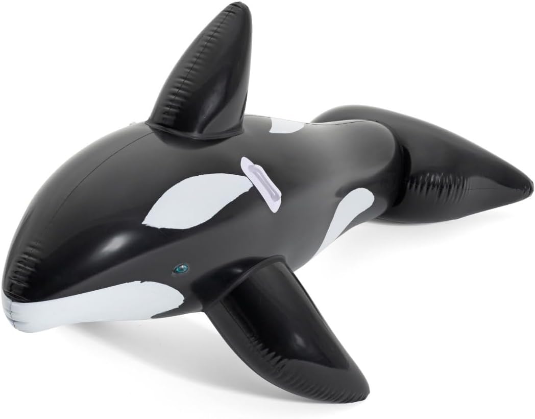 Bestway Jumbo Whale Pool Float, Kids Inflatable Ride-On with Handles, Swimming Pool and Beach Toy