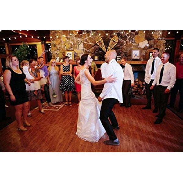 SnapFloors 3X3DKMAPLEFLOOR Modular Dance Floor Kit (3' x 3'), DARK MAPLE, 21 Piece