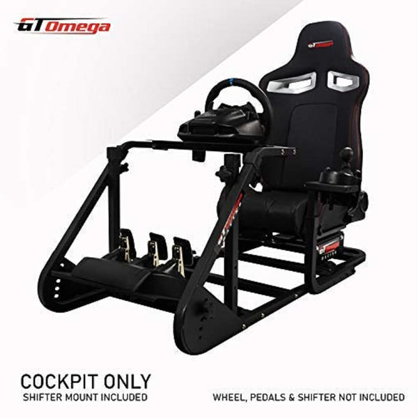 GT Omega ART Racing Simulator Cockpit RS9 Gaming Console Seat for Thrustmaster T300RS Steering Wheel Pedals & TH8A, TH8RS Shifter TX Ferrari 458 Italia PS4 Xbox, with Stand & Reclinable Chair Rails