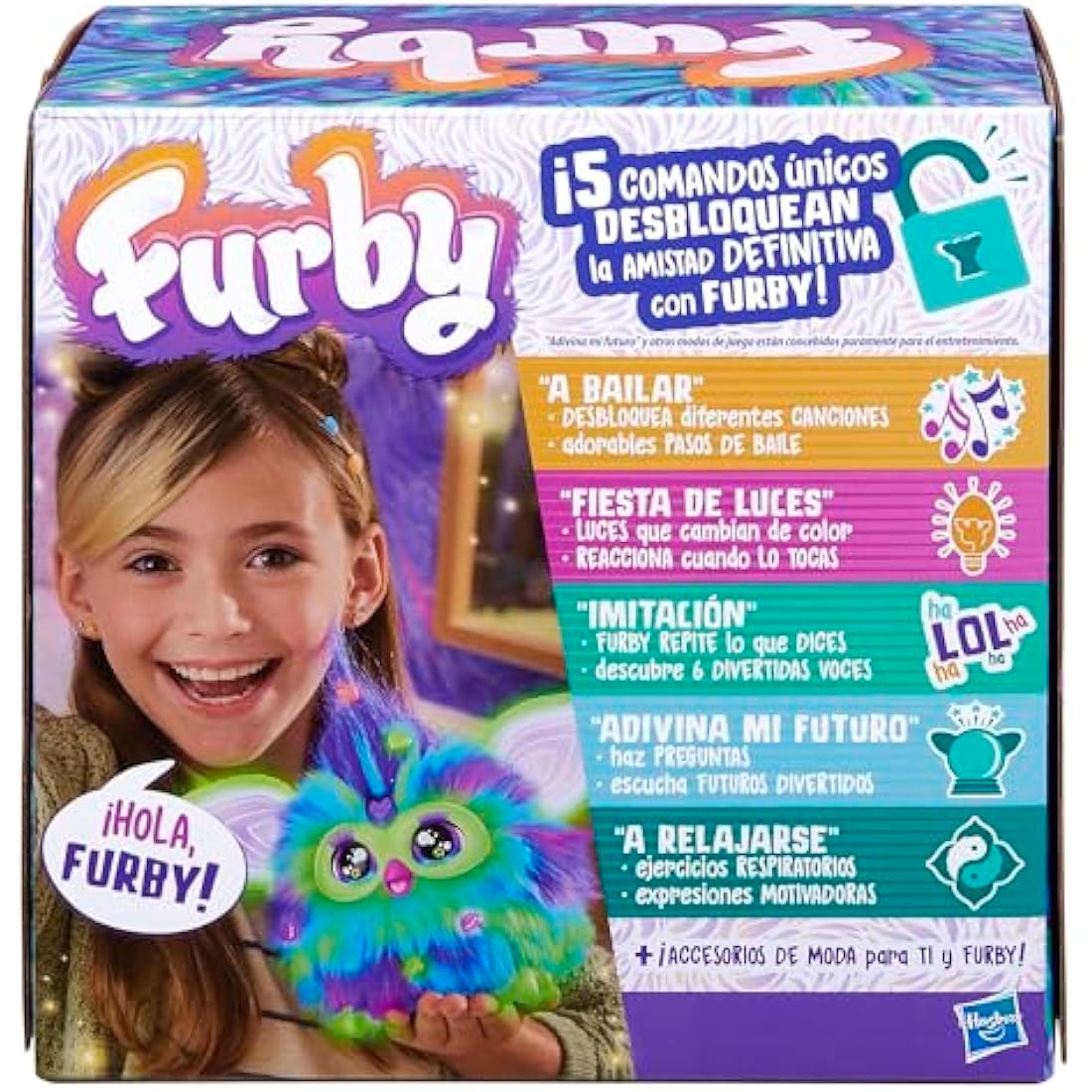 Hasbro Furby Galaxy Glow in the Dark Interactive Plush Toy Spanish Version