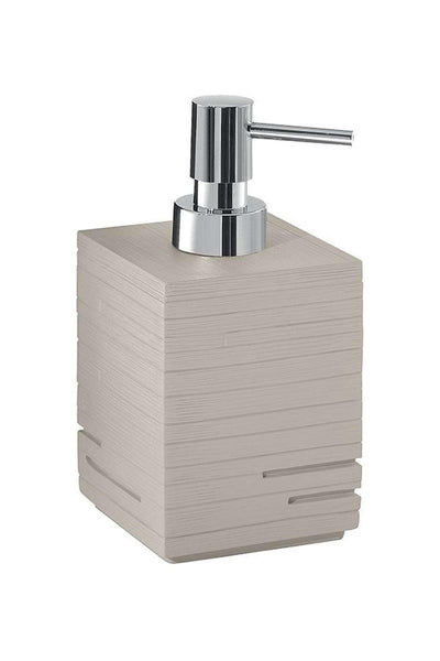 Gedy Quadrotto Soap Dispenser, Resin, Tortora, 8.2 x 8.2 x 16