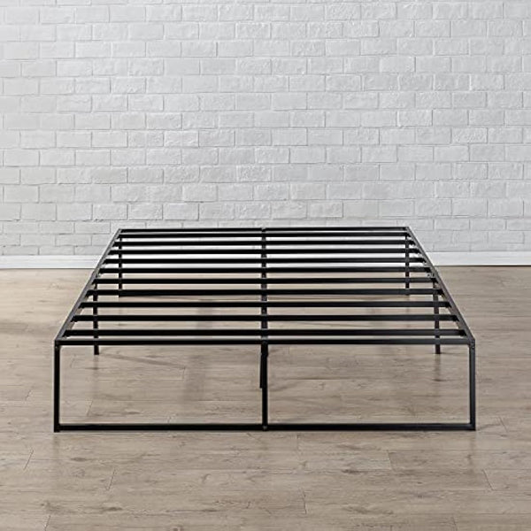 ZINUS Lorelai 31 cm Metal Platform Bed Frame | Steel Slat Support | Underbed Storage Space | Easy Assembly | King | Black