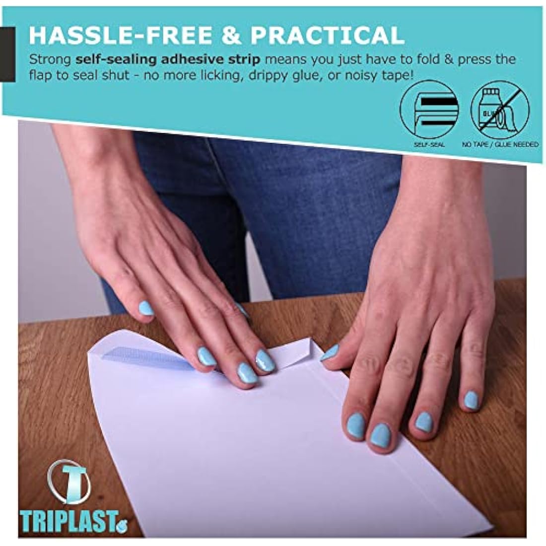 Triplast 500 x C6 White Self Seal Security Envelopes (Size: 114x162mm) | Fully Opaque, Self Sealing & Printer Safe Mailing Paper Envelopes | Ideal for Everyday Home, Office & Commercial Use