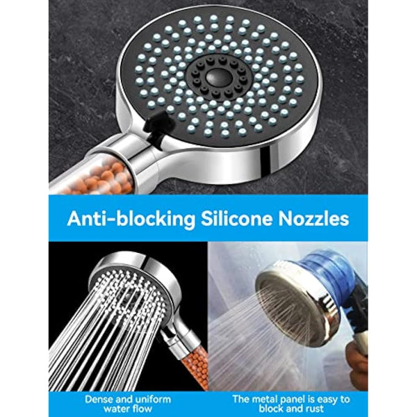 Magichome Shower Head, High Pressure 5 Modes Filter Shower Head, Universal Hard Water Softener Showerhead with Extra Replaceable Accessories