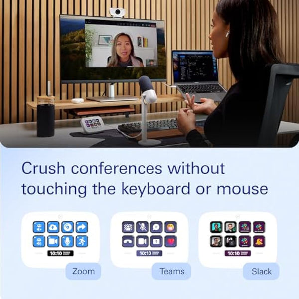 Elgato Stream Deck Neo – 8 Customizable Keys, 2 Touch Points, Speed Through Tasks & Workflows - Control Word, Excel, PowerPoint, Teams, Zoom, Spotify and more, Drag-’n-Drop Setup - Works with Mac & PC
