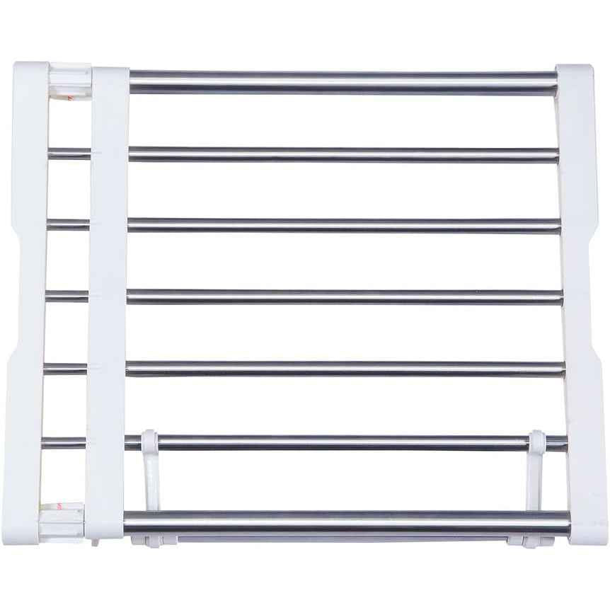 BAOYOUNI Extendable Closet Shelf Rod Organizer, Heavy-Duty Metal Divider 40-60cm