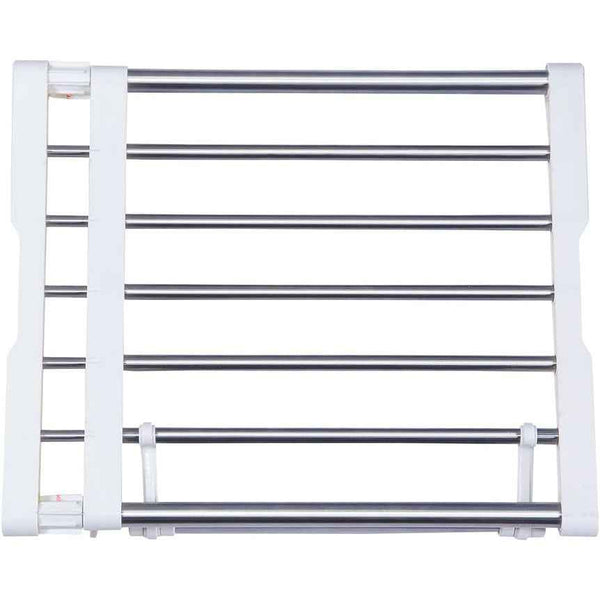 BAOYOUNI Extendable Closet Shelf Rod Organizer, Heavy-Duty Metal Divider 40-60cm