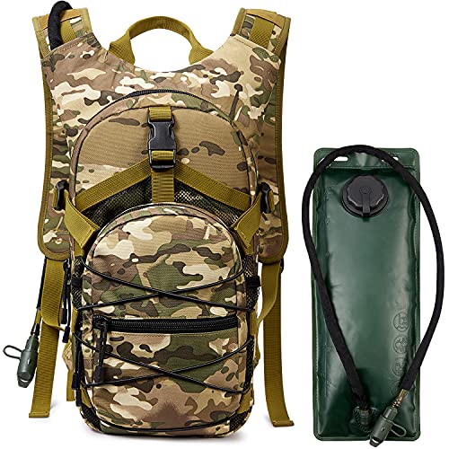 G4Free Hydration Pack Tactical Backpack Rucksack with 3L Water Bladder for Hiking Cycling Biking Running Walking and Climbing
