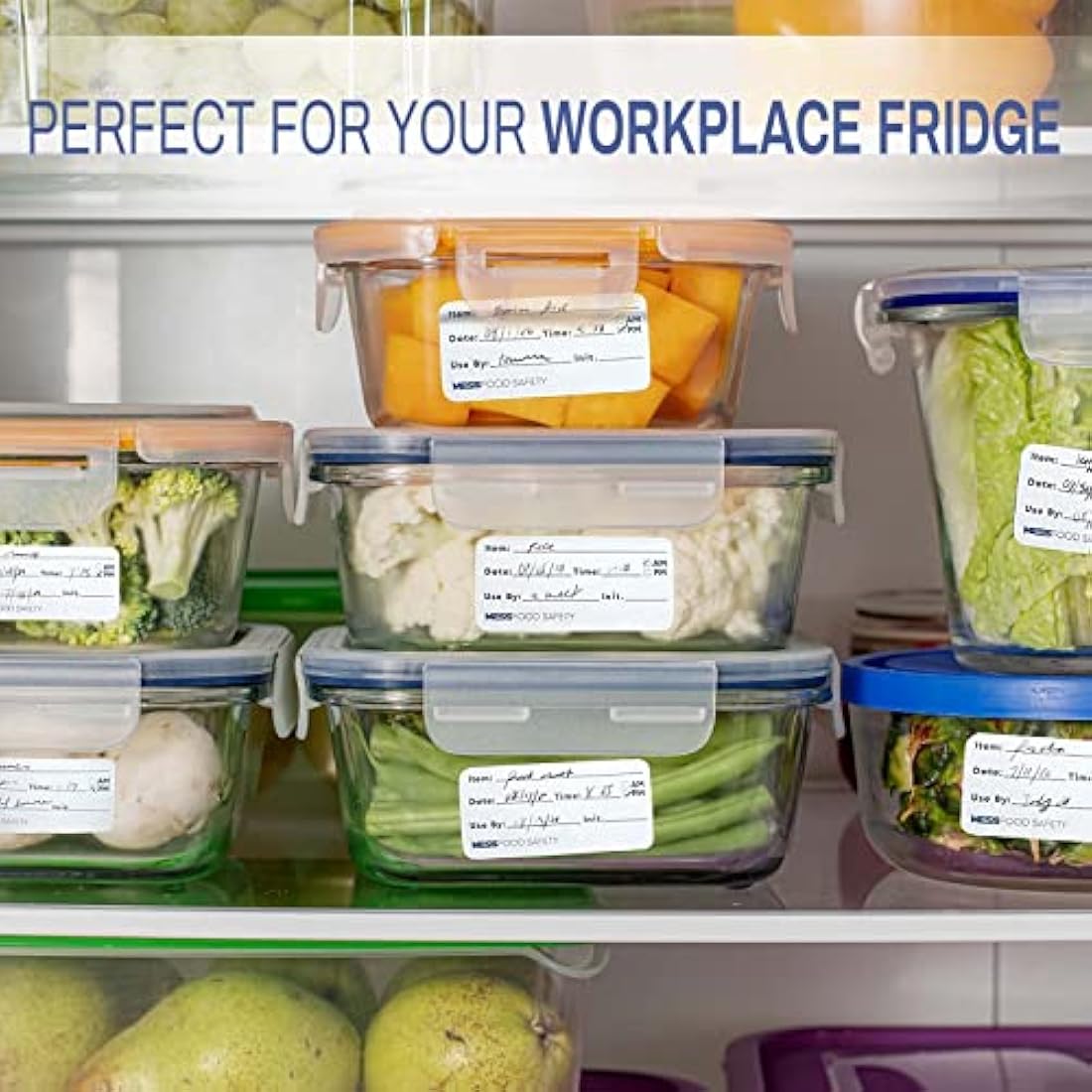 Sticky Labels Roll, Self Adhesive Labels White Sticky Label Blank Label Stickers for Office, Kitchen, Supermarket and Laboratory (1000PCS 60 * 30mm)