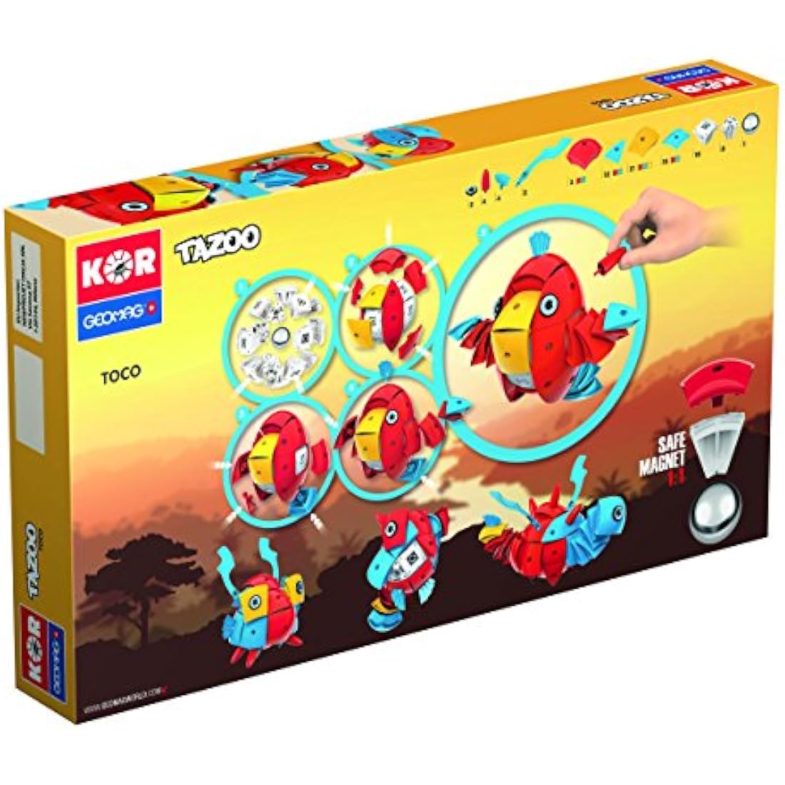 Geomag- KOR Tazoo Toco, 86 Pieces, 604