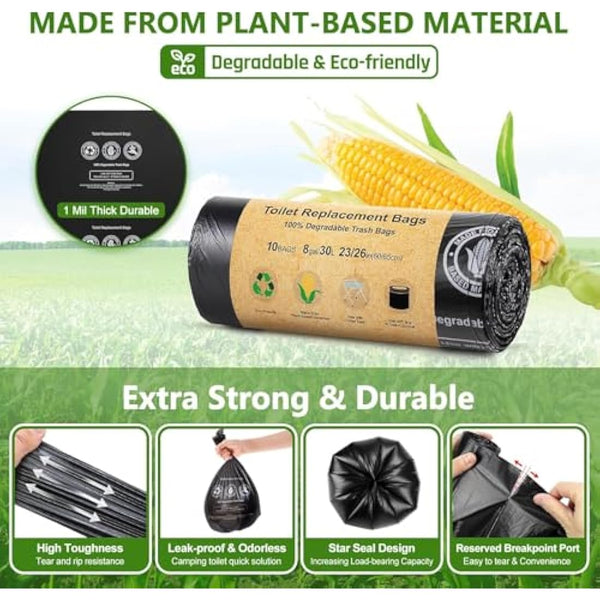 BLIKA Upgraded Retractable Portable Toilet with Cushion