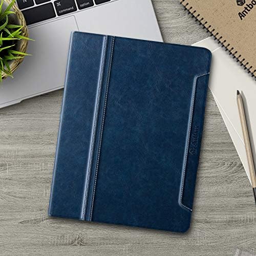 Antbox Case for iPad (A16) 11th Generation 11'' 2025/ iPad 10th Generation 10.9'' 2022 with Built-in Pencil Holder Auto Sleep/Wake Function PU Leather Smart Cover (Blue)
