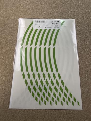 Pack 6 Units Wheel Rim Stickers Desing Sport | Complete set for 2 Motorcycle Wheel Stripes 15" to 19" Resistant Rain and UV | Motorbike Stickers Black