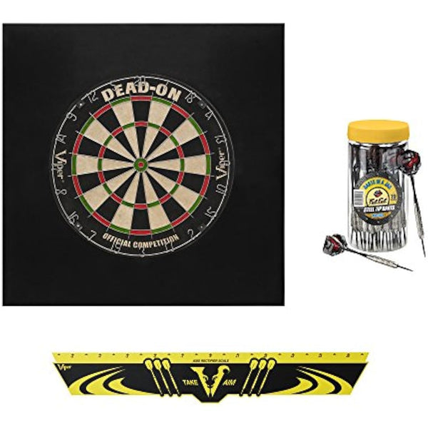 Viper Defender II Backboard & Sisal/Bristle Steel Tip Dartboard Bundle