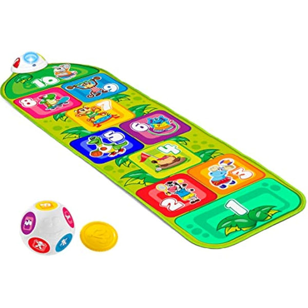 Chicco Jump & Fit Kids Playmat, Electronic and Interactive Game with Lights and Sounds, Hopscotch Game for Home, 2 Play Modes, 150 cm - Kids Toys Ages 2-5, 00009150000000
