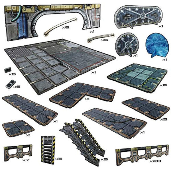 Battle Systems Sci-Fi Terrain - 28mm Modular 3D Space Terrain - Perfect for Wargaming and Roleplaying Tabletop Games - Full Colour Printed 3D 40K Multi Level Building Models (Frontier Core Set)