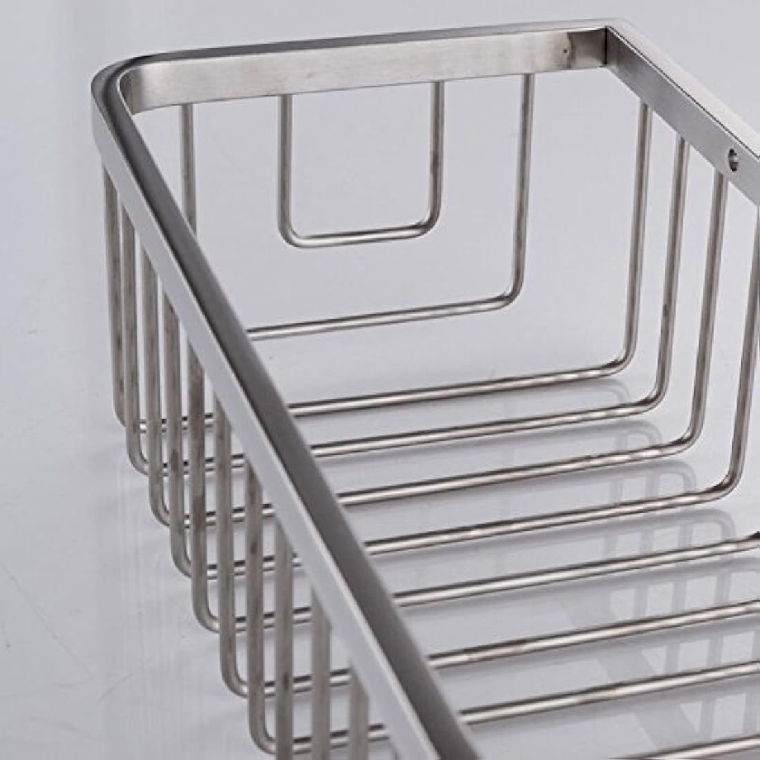 Konhard CS004 Solid Stainless Steel Bathroom Shower Caddy Wall Mount, Brushed Steel