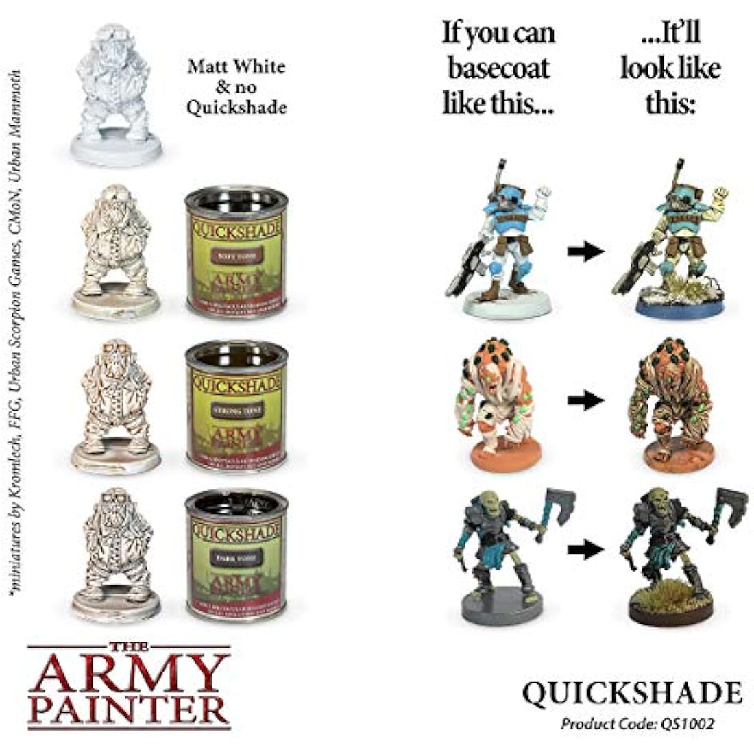 The Army Painter Q1002 250ml Quickshade Strong Tone Tin