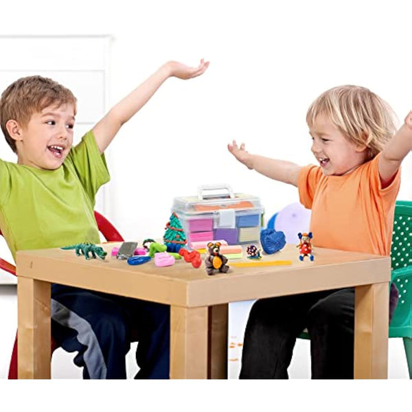 Polymer Clay 60 Colors, Modeling Clay for Kids DIY Starter Kits, Oven Baked Model Clay, Non-Toxic, Non-Sticky,with Sculpting Tools, Gift for Children and Artists.