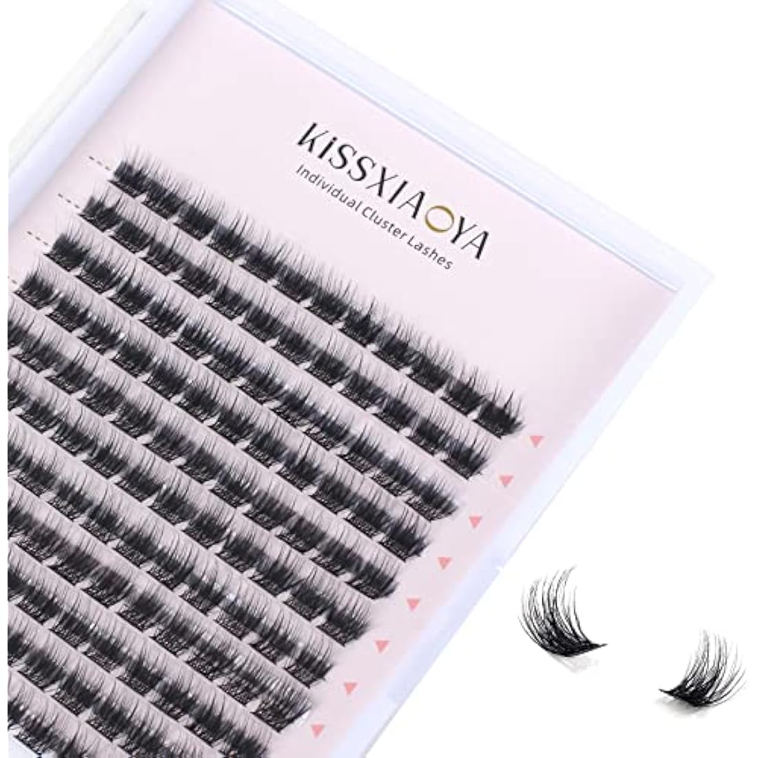Cluster Lashes Extensions, 144Pcs Individual Clusters Lashes D Curl 9mm, Wide Stem Cluster Eyelashes Soft Natural False Eyelashes DIY Eyelash Extension At Home (9mm, 144P D Curl)