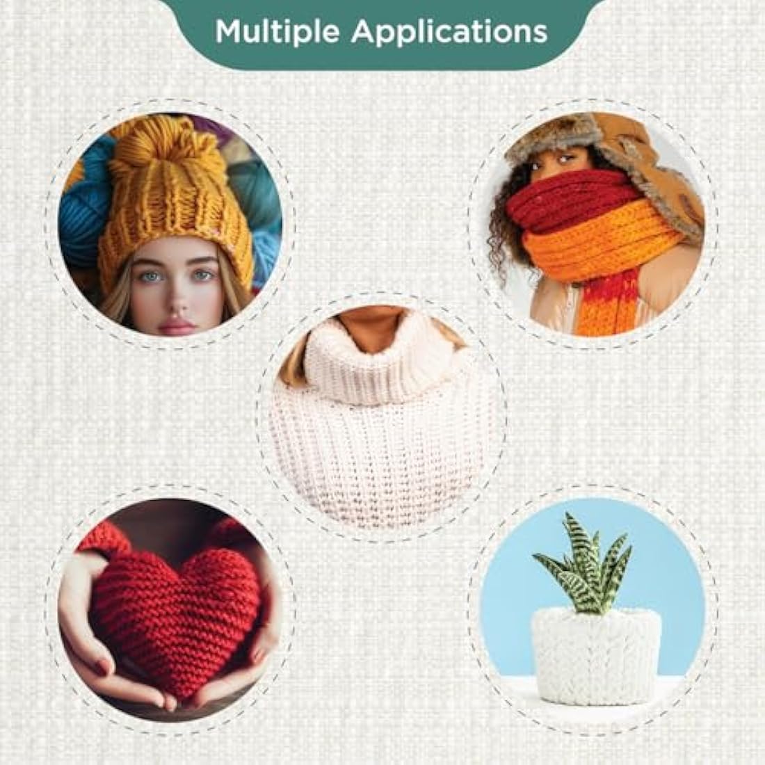 KnitPro Dreamz Starter Interchangeable Circular Needle Set 5" (13cm) | 5 Sizes (3mm to 5mm)