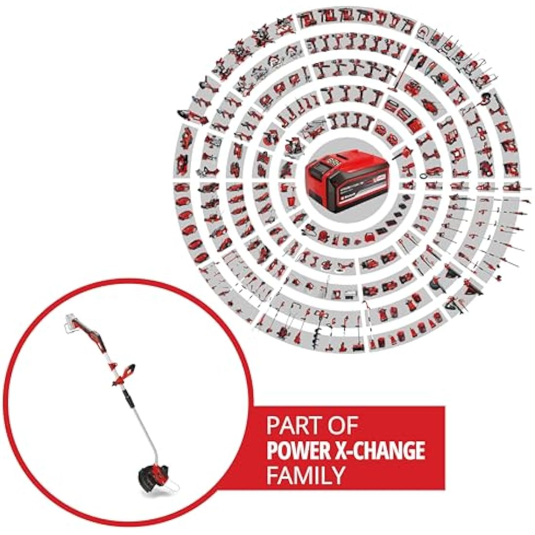 Einhell Power X-Change 18/33 Cordless Strimmer - 18V Battery Strimmer, Auto Line Feed 33cm Grass Trimmer - GE-CT 18/30 Li Garden Strimmer, Cordless Weed and Grass Cutter (Battery Not Included)