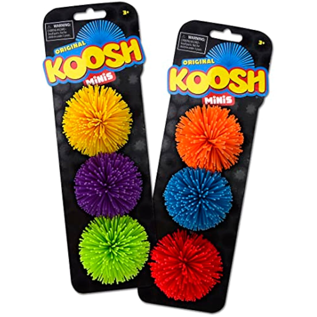 Koosh Minis Variety Colour 3-Pack - The Easy to Catch, Hard to Put Down Ball! - Fidget Toy for Kids