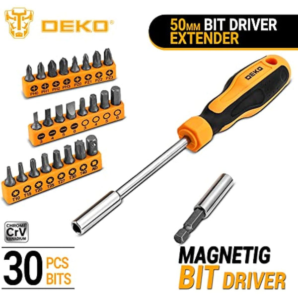 DEKOPRO 138 Piece Home Tool Kit, Universal Repair Tool Set with Plastic Tool Box Storage Case