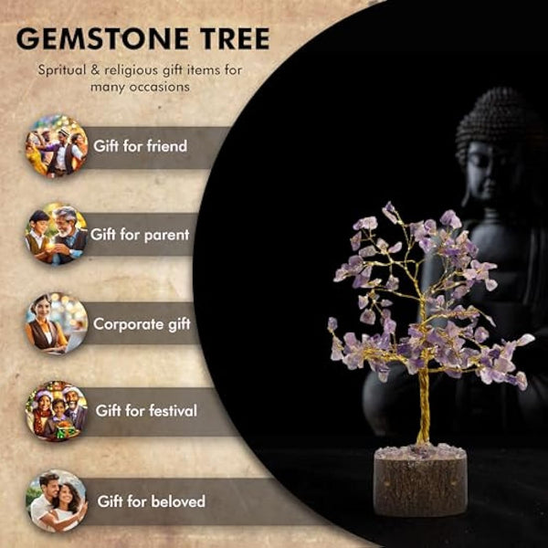 Wonder Care Amethyst Crystal Tree for Home Decorations Crystals and Healing Stones Witchy Room Crystal Decor Tree Crystal Gifts Gem Tree Christmas Tree Stands for Real Tree…