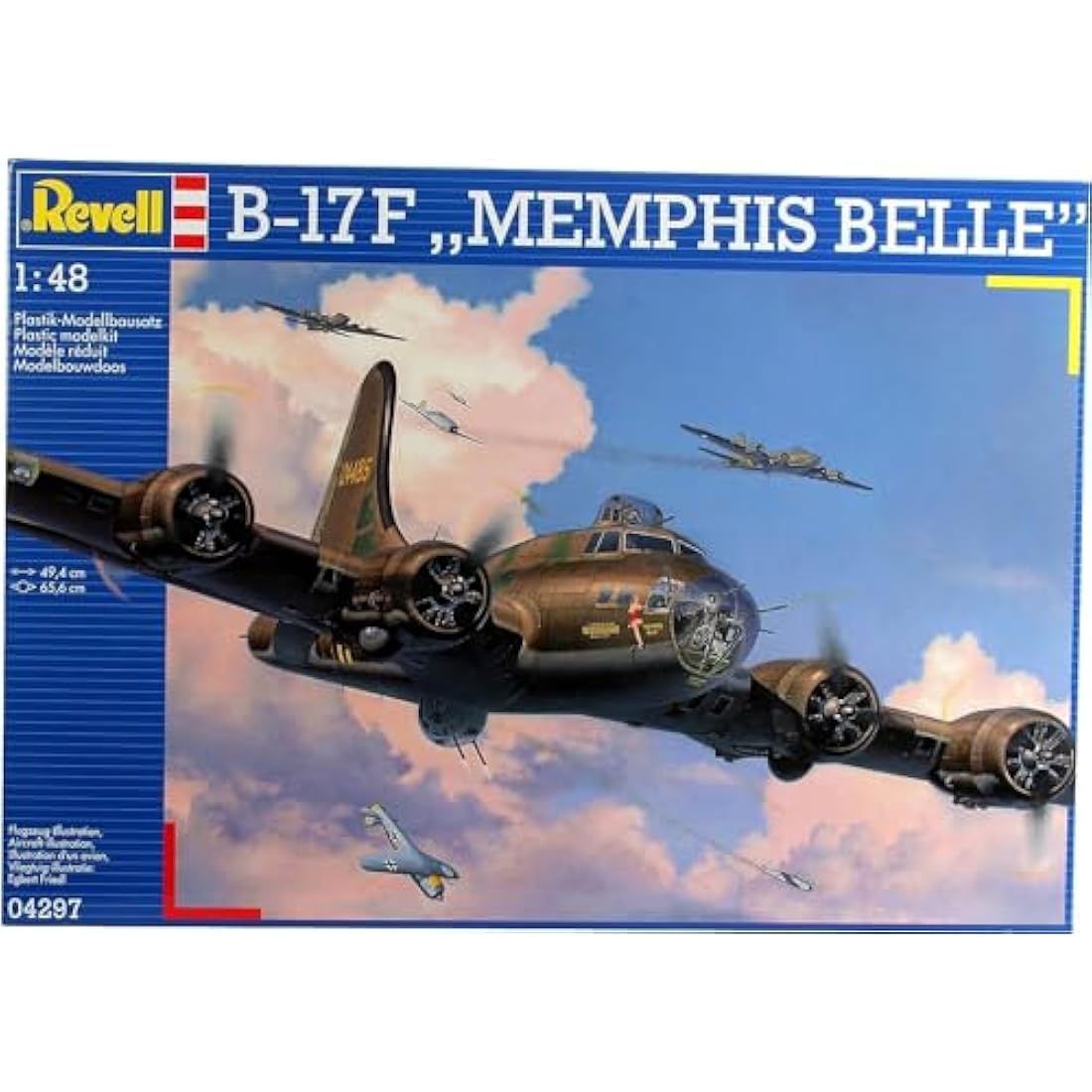 Revell 04297 B-17F Memphis Belle 1:48 Scale Unbuilt/Unpainted Plastic Model Kit