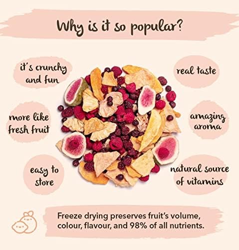 BRIX Freeze Dried Strawberry Halves | 100% Natural Dried Strawberries 300g | Great Taste Award Dried Fruit | Non-GMO, Gluten Free, Vegan & Vitamins Retained