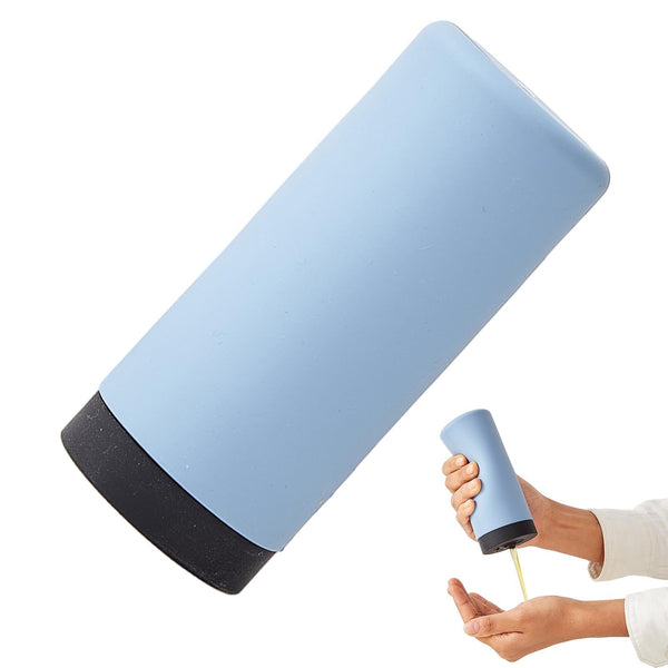 Jiakalamo Soap Squeezer, Hand Soap Dispenser Non-Drip Dispenser for Washing Up Liquid, Squeezable Refillable(Blue)