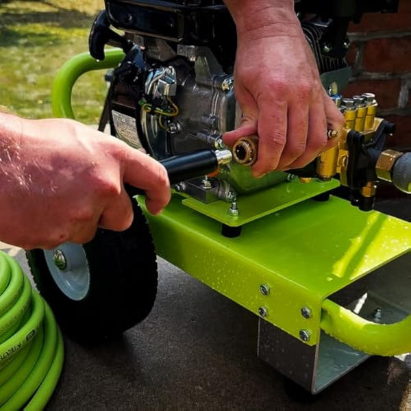 Flexzilla HFZPW426050Q-E 4200 PSI, 50' Pressure Washer Hose, Green, 3/8 in. x 50 ft