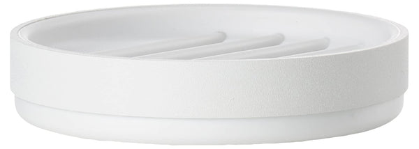 Zone Denmark Rim Soap Dish, Soap Dish Storage and Drip Tray for Solid Soaps, Round, Diameter 10.8 cm, Height 2.3 cm, White