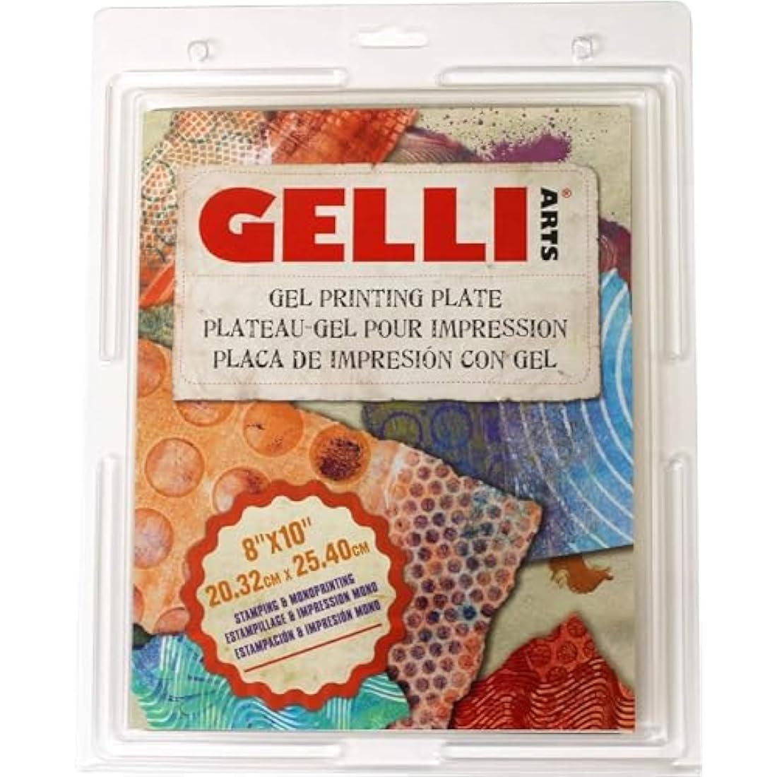 Gelli Arts GL8X10 8"x10" Plate, Multicolour