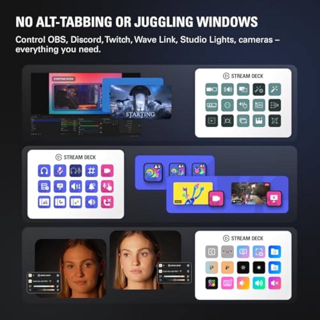 Elgato Stream Deck MK.2 White – Studio Controller, 15 macro keys, trigger actions in apps and software like OBS, Twitch, YouTube and more, works with Mac and PC