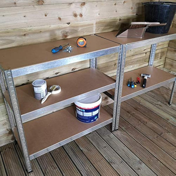 Samuel ALEXANDER Garage Shelving 90cm Wide & 180cm High Heavy Duty 5 Tier Multipurpose Storage Shelves Boltless Metal Racking Unit/Warehouse Storage